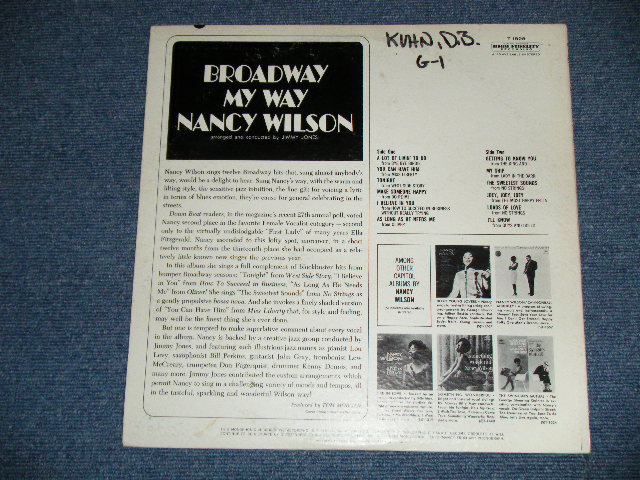 画像: NANCY WILSON  - BROADWAY-MY WAY  ( Ex++/MINT- ) / 1963 US AMERICA ORIGINAL MONO Used  LP