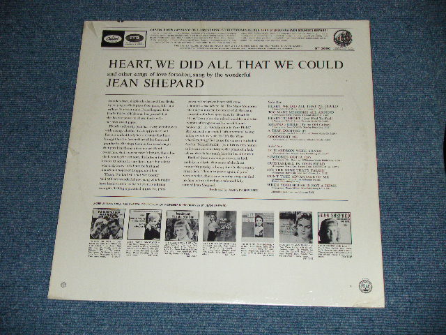 画像: JEAN SHEPARD - HEART WE DID ALL THAT WE COULD  ( MINT-/MINT- ) / 1967 US AMERICA ORIGINAL STEREO  Used LP  