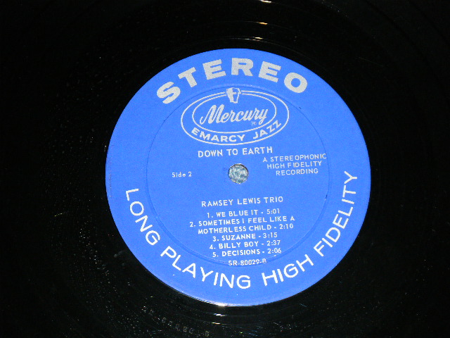 画像: RAMSEY LEWIS TRIO - DOWN TO EARTH (Ex++,Ex/Ex++)   / 1965 US AMERICA ORIGINAL  STEREO Used LP