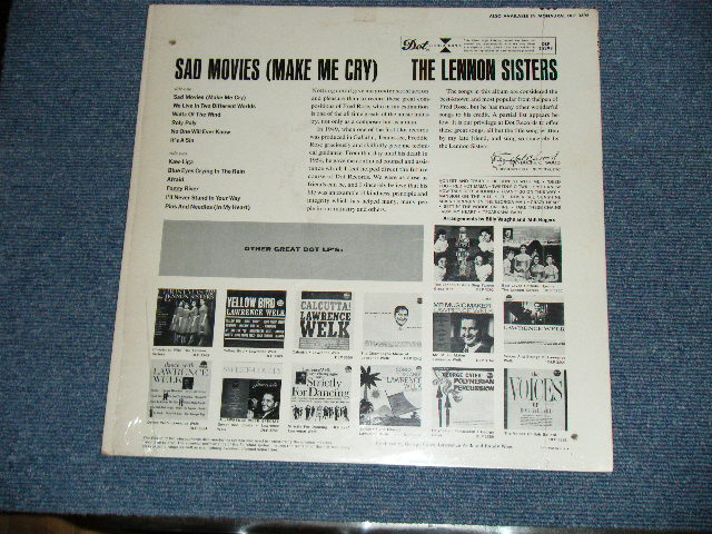 画像:  THE LENNON SISTERS with BILLY VAUGHN - SAD MOVIES ( MINT-/Ex+++) / 1961  US AMERICA ORIGINAL STEREO Used LP