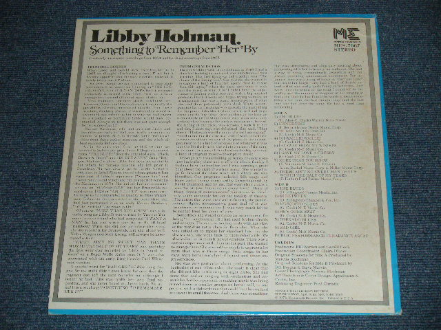 画像: LIBBY HOLMAN - SOMETHING TO REMEMBER HER BY   ( Ex-/MINT-)  / 1974 US AMERICA  ORIGINAL  Used LP