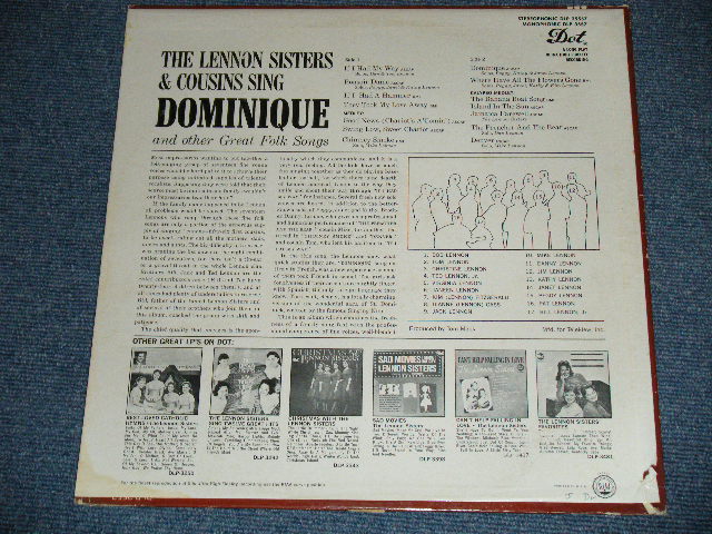 画像:  THE LENNON SISTERS & COUSINS - DOMINIQUE  ( Ex+/Ex++) / 1964  US AMERICA ORIGINAL STEREO Used LP