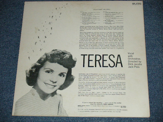 画像: TERESA BREWER - TERESA ( Ex++?Ex+++ )  / 1956 US AMERICA  ORIGINAL "MAROON Label" MONO Used LP