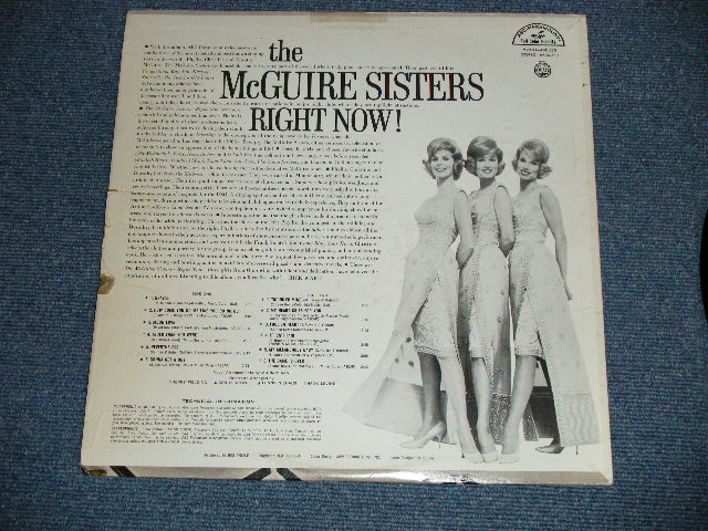 画像: THE McGUIRE SISTERS - RIGHT NOW! ( Ex+,VG+++/Ex++) / 1966 US AMERICA ORIGINAL STEREO Used  LP