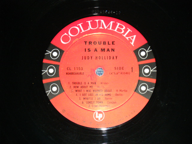 画像: JUDY HOLLIDAY - TROUBLE IS A MAN  (Ex+/MINT-)  / 1959 US AMERICA ORIGINAL1st Press  "6 EYES Label"  MONO Used  LP