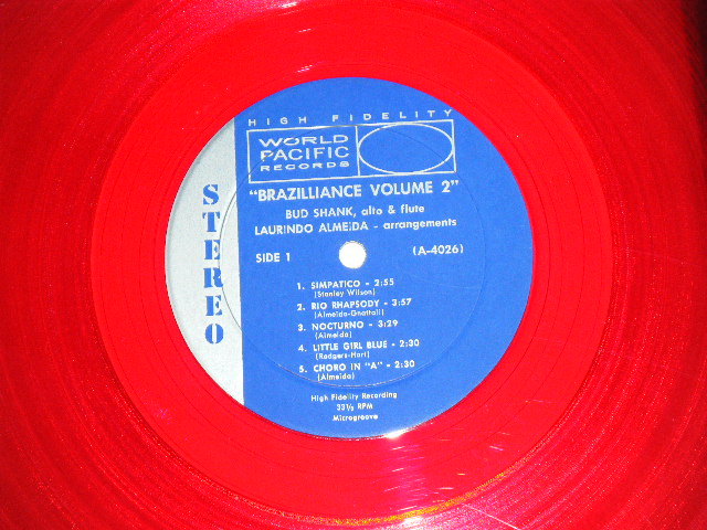 画像: BUD SHANK - BRAZILLIANCE VOL.2 ( Ex++/Ex++)  / 1961-62 US AMERICA ORIGINAL "RED WAX Vinyl" STEREO   Used LP  