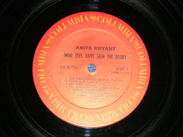 画像: ANITA BRYANT - MINE EYES HAVE SEEN THE GLORY  ( MINT-/Ex+++ ) / Early 1970's  US AMERICA REISSUE "2nd Press Label"  STEREO  Used LP 