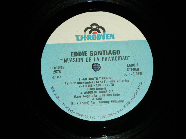 画像: EDDIE SANTIAGO (SALSA)- INVASION DE LA PRIVACDAD ( MINT-/MINT-) / 1988 US AMERICA ORIGINAL Used LP 