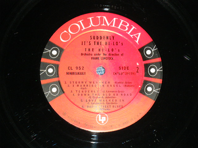 画像: The HI LO's  with FRANK COMSTOCK - SUDDENLY IT'S THE HI LO's ( Ex+++/Ex++ Looks:Ex+) / 1957 US AMERICA ORIGINAL "6 EYES Label"  MONO  Used LP 