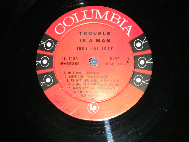 画像: JUDY HOLLIDAY - TROUBLE IS A MAN  (Ex+/MINT-)  / 1959 US AMERICA ORIGINAL1st Press  "6 EYES Label"  MONO Used  LP