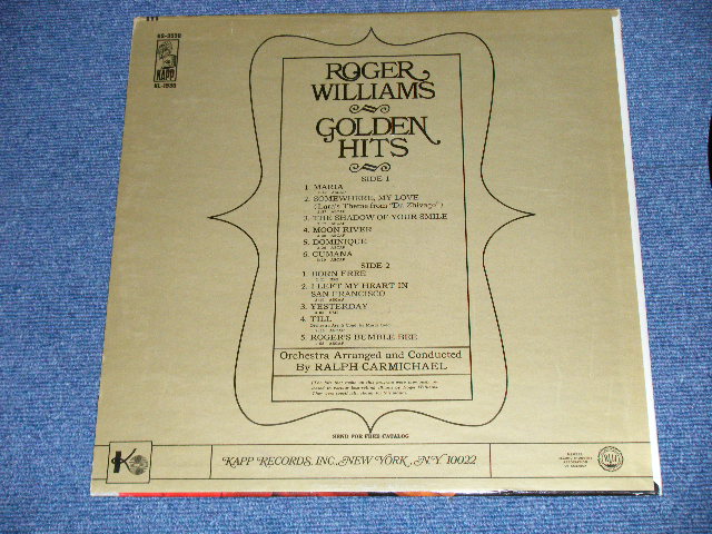 画像: ROGER WILLIAMS -  GOLDEN HITS ( Ex++/Ex++) / 1967 US AMERICA ORIGINAL STEREO  Used LP 