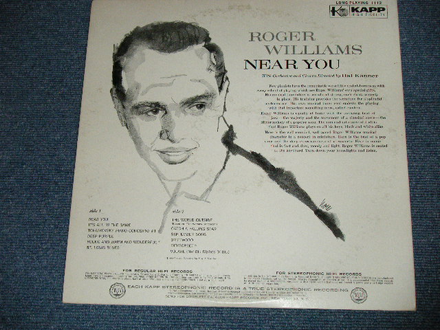 画像: ROGER WILLIAMS - NEAR YOU ( Ex++/MINT-) / 1959 US AMERICA ORIGINAL 1st Press "BLUE with SILVER Print Label" MONO Used LP 