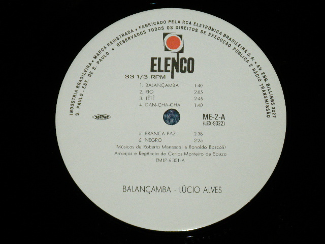 画像: LUCIO ALVES  -BALANCAMBA (NEW ) / JAPAN "BRAND NEW" LP 