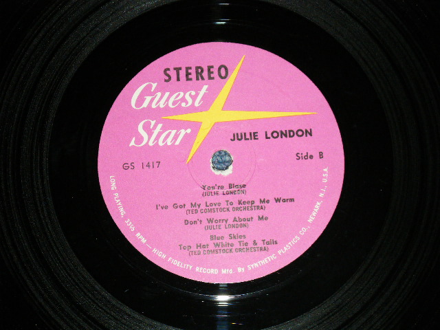 画像: JULIE LONDON - TENDARLY YOURS (Ex+/Ex+++) / 1960's US AMERICA ORIGINAL STEREO Used LP