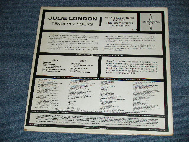 画像: JULIE LONDON - TENDARLY YOURS (Ex+/Ex+++) / 1960's US AMERICA ORIGINAL STEREO Used LP