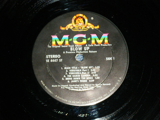 画像: "BLOW-UP" ost Sound Track (The YARDBIRDS,HERBIE HANCOCK,TOMORROW) (Ex/Ex++)  / 1967 US AMERICA ORIGINAL STEREO Used LP 