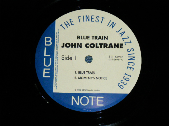 画像: JOHN COLTRANE  -  BLUE TRAIN ( Ex++/MINT-)  / 1993 US AMERICA REISSUE Used LP 