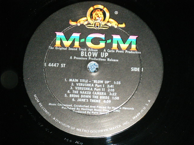 画像: "BLOW-UP" ost Sound Track (The YARDBIRDS,HERBIE HANCOCK,TOMORROW) (Ex+++/Ex+++)  / 1967 US AMERICA ORIGINAL MONO Used LP 