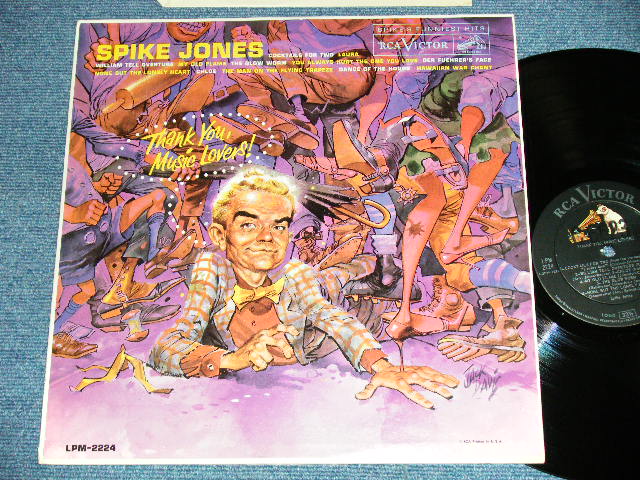 画像1: SPIKE JONES - THANK YOU,MUSIC LOVERS! ( Ex++/Ex+++) / 1960 US AMERICA ORIGINAL 1st Press "Silver Printed LOGO and LONG 33 1/3 Play at Bottom" Label  MONO  Used LP 