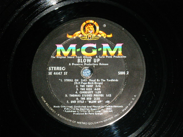 画像: "BLOW-UP" ost Sound Track (The YARDBIRDS,HERBIE HANCOCK,TOMORROW) (Ex/Ex++)  / 1967 US AMERICA ORIGINAL STEREO Used LP 