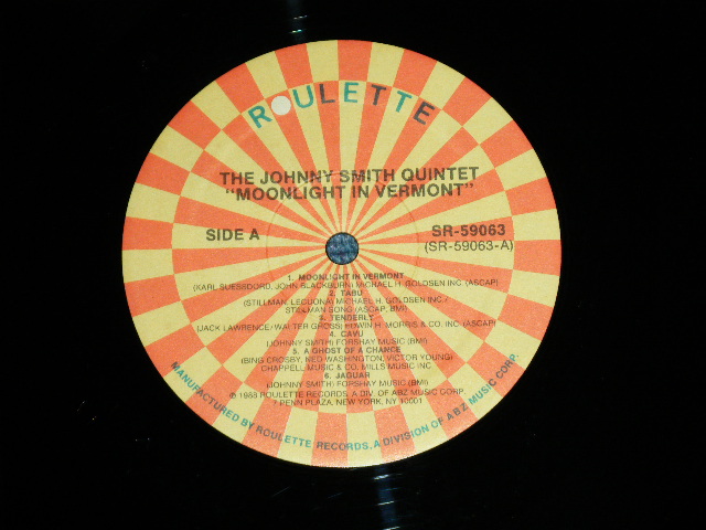 画像: JOHNNY SMITH QUINTET - MOONLIGHT IN VERMONT  ( Ex+++/Ex+++ )  / 1988 US AMERICA REISSUE + JACKET Made in CANADA  Used LP 