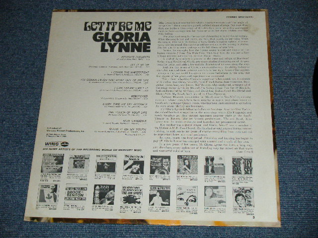 画像: GLORIA LYNNE - LET IT BE ME ( Ex+/Ex+++ ) /  US AMERICA  STEREO  Used LP