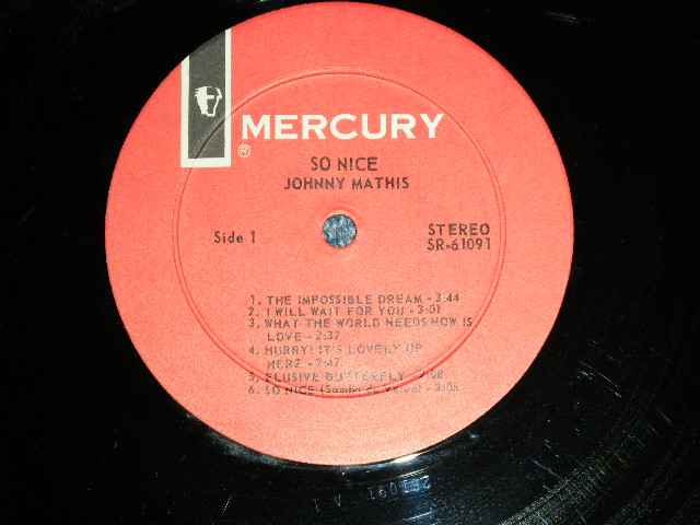 画像: JOHNNY MATHIS - SO NICE( Ex+,Ex-/Ex++)   / 1966 US AMERICA ORIGINAL STEREO Used  LP 