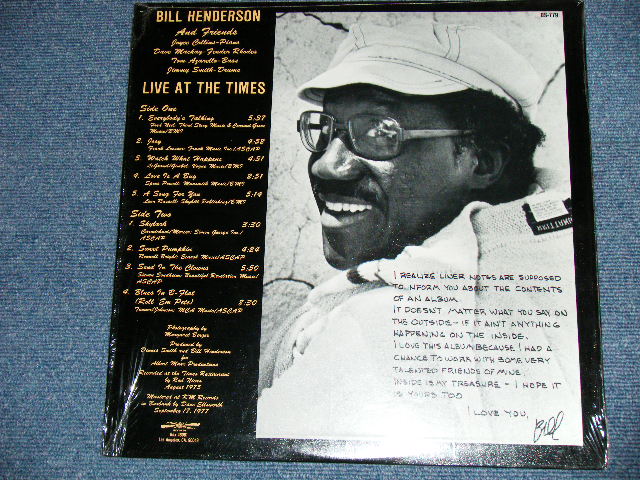 画像: BILL HENDERSON - LIVE AT THE TIMES  ( MINT/MINT- ) / 1975 US AMERICA ORIGINAL Used LP  