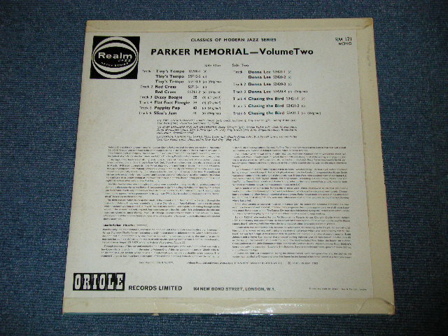 画像: CHARLIE PARKER - PARKER MEMORIAL VOL.2 ( Ex+++/Ex+++) / 1963  UK ENGLAND  ORIGINAL  MONO Used LP 