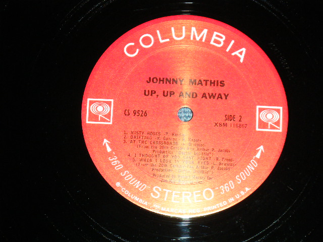 画像: JOHNNY MATHIS - UP,UP AND AWAY  ( Ex++/MINT- )   / 1967 US AMERICA ORIGINAL "360 SOUND Label" STEREO Used  LP 