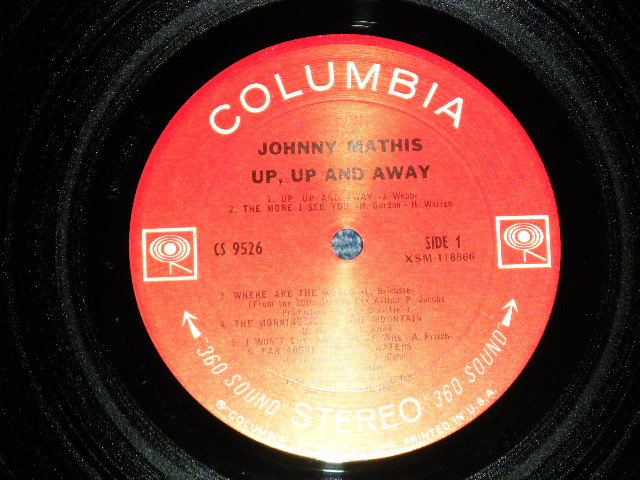 画像: JOHNNY MATHIS - UP,UP AND AWAY  ( Ex++/MINT- )   / 1967 US AMERICA ORIGINAL "360 SOUND Label" STEREO Used  LP 