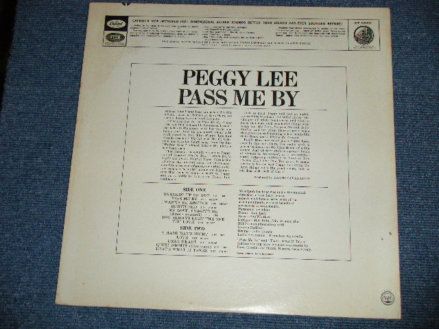 画像: PEGGY LEE - PASS ME BY (Ex++, POOR/Ex+++ TEAROBC) / 1965 US AMERICA ORIGINAL 1st  Press "BLACK With RAINBOW 'CAPITOL' Logo on TOP  Label"  STEREO Used LP 