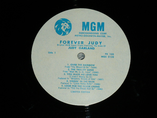 画像: JUDY GARLAND - FOREVER JUDY (With POSTER )  ( Ex-/Ex++ ) / 1969  US AMERICA  ORIGINAL "LIMITED WHITE LABEL"  Used LP  