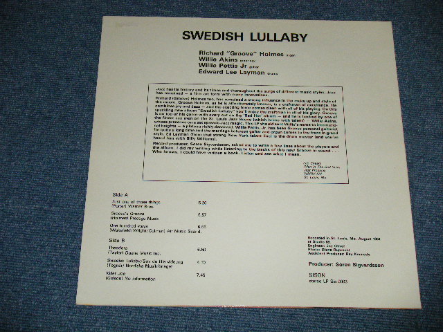 画像: RICHARD "GROOVE" HOLMES - SWEDISH LULLABY  ( Ex+++,Ex+/MINT- )   / 1984 EUROPE ORIGINAL  Used LP 