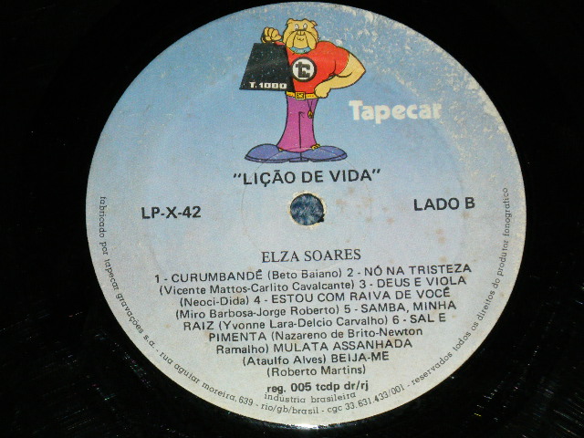 画像: ELSA SOARES - LICAO DE VIDA  ( VG+++/VG++)  /  BRAZIL ORIGINAL Used LP