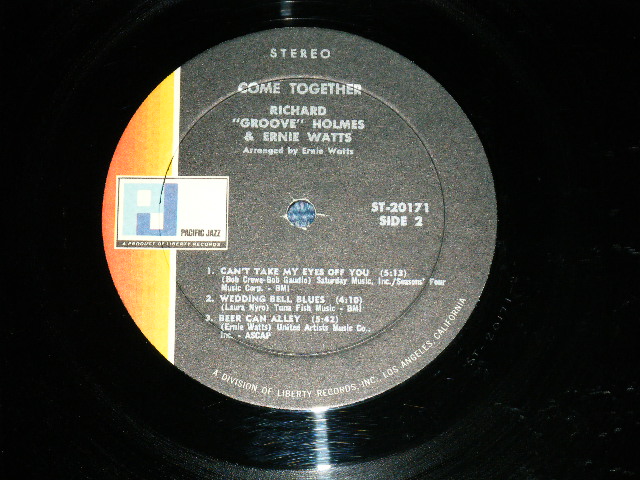 画像: RICHARD "GROOVE" HOLMES  & ERNIE WATTS - COME TOGETHER  ( Ex/Ex Looks: MINT- )   / 1969 US AMERICA ORIGINAL "PROMO STAMP"   Used LP 