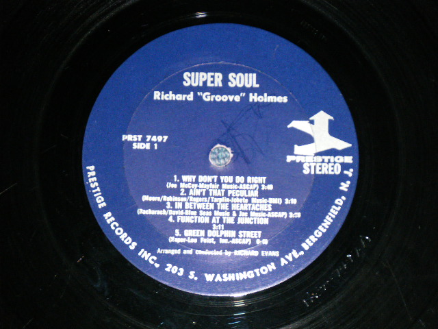 画像: RICHARD "GROOVE" HOLMES - SUPER SOUL  ( Ex++,Ex+/Ex+ Looks:Ex- )   / 1967 US AMERICA ORIGINAL "1st Press 'TRIDENT' on Right "Label STEREO Used LP  