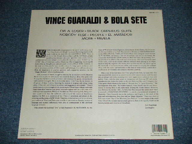 画像: VINCE GUARALDI TRIO & BOLA SETE - LIVE AT EL MATADOR ( SEALED )  / 1983 US AMERICA REISSUE "BRAND NEW SEALED" LP