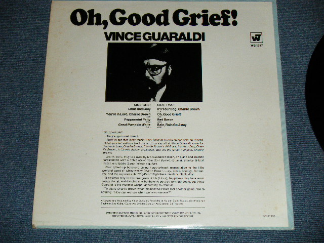 画像: VINCE GUARALDI - OH GOOD GRIEF! ( Ex+++/MINT-)  / 1974 Version  US AMERICA "3rd? Press 'BURBANK STREET' Label" STEREO Used LP 