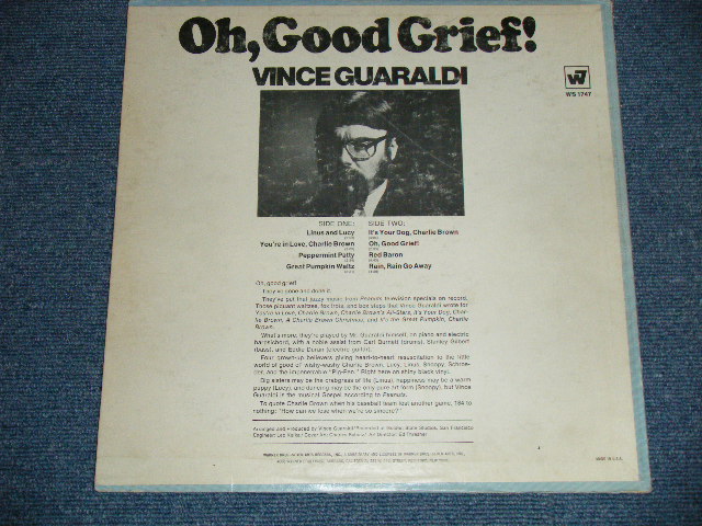 画像: VINCE GUARALDI - OH GOOD GRIEF! ( Ex+/Ex+++)  / 1968 US ORIGINAL "GREEN with 'W7' Logo on Top Label" STEREO Used LP 