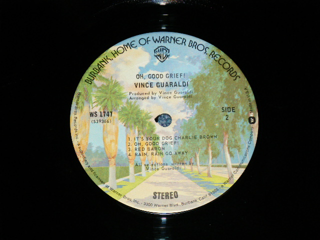 画像: VINCE GUARALDI - OH GOOD GRIEF! ( Ex+++/MINT-)  / 1974 Version  US AMERICA "3rd? Press 'BURBANK STREET' Label" STEREO Used LP 