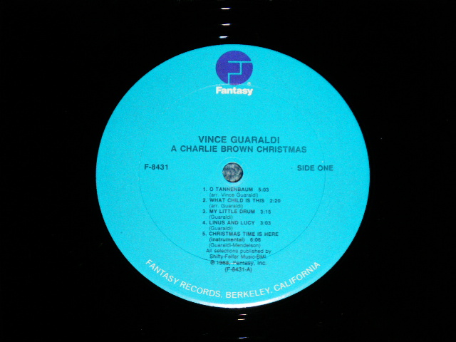 画像: VINCE GUARALDI TRIO - A CHARLIE BROWN CHRISTMAS ( MINT/MINT )  / 1988  US AMERICA REISSUE Used   LP 