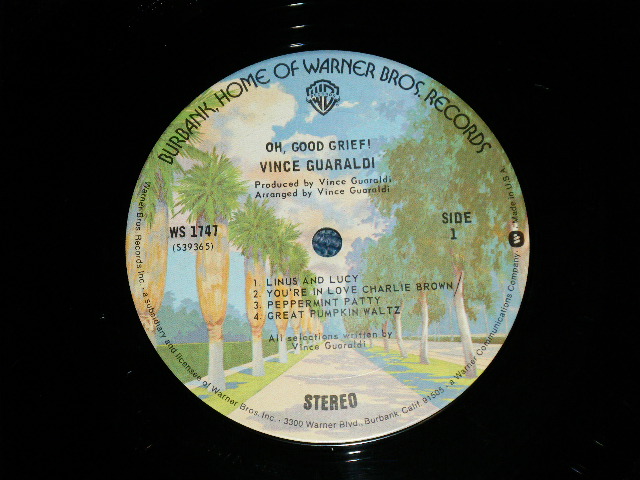 画像: VINCE GUARALDI - OH GOOD GRIEF! ( Ex+++/MINT-)  / 1974 Version  US AMERICA "3rd? Press 'BURBANK STREET' Label" STEREO Used LP 