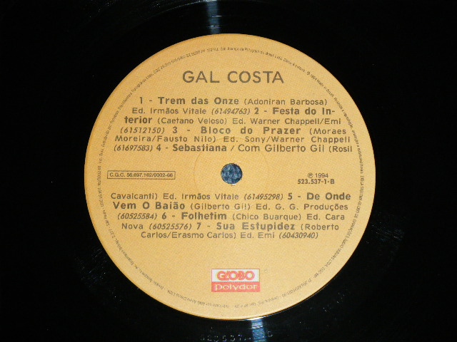 画像: GAL COSTA -  GAL COSTA ( MINT-/MINT-)  / 1994 BRAZIL ORIGINAL Used LP 