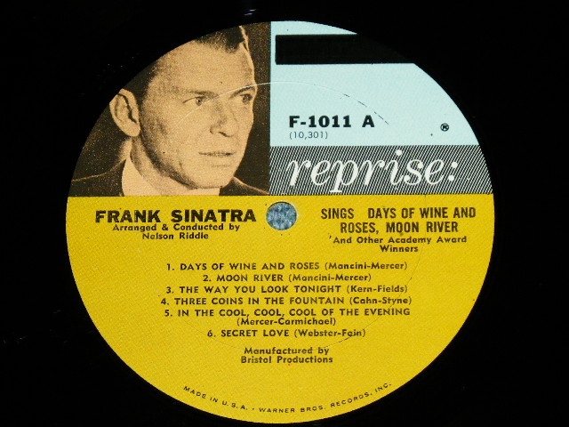 画像: FRANK SINATRA -  SINGS, DAYS OF WINE AND ROSES, MOON RIVER ( Ex+/Ex+++ ) / 1964 US AMERICA  ORIGINAL "CUSTOM LABEL Design"  MONO Used  LP 