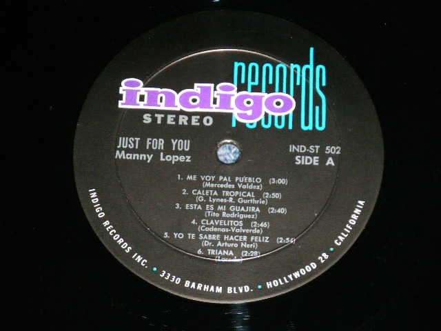 画像: MANNY LOPEZ - JUST FOR YOU ( MINT-/MINT- ) / 1960's  US AMERICA ORIGINAL STEREO Used  LP  