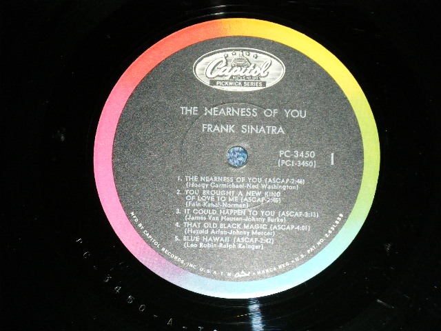 画像: FRANK SINATRA -  THE NEARLESS OF YOU ( Ex+++/Ex++ Looks:Ex+++ ) / US MERICA REISSUE   Used LP 