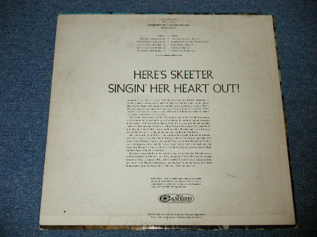 画像: SKEETER DAVIS - BLUEBERRY HILL ( Ex/Ex-  Looks:: Ex+ )   / 1965 US ORIGINAL MONO Used  LP 