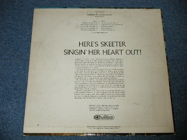 画像: SKEETER DAVIS - BLUEBERRY HILL (Ex++/Ex++ Looks:Ex+) / 1965 US AMERICA ORIGINAL STEREO Used LP 