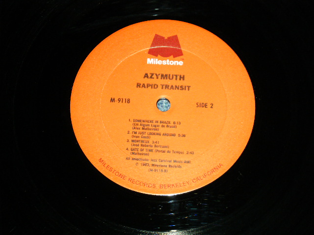 画像: AZYMUTH -  RAPID TRANSIT ( Ex++/MINT- )  / 1983 US AMERICA ORIGINAL   Used   LP